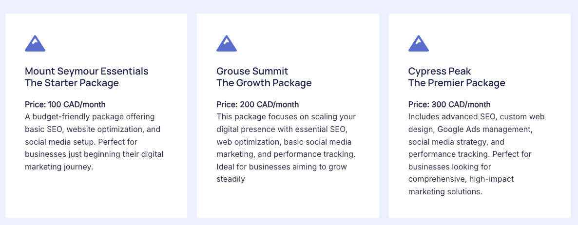 Mount Seymour at sunrise, symbolizing Cypress Click’s affordable digital marketing services in Vancouver